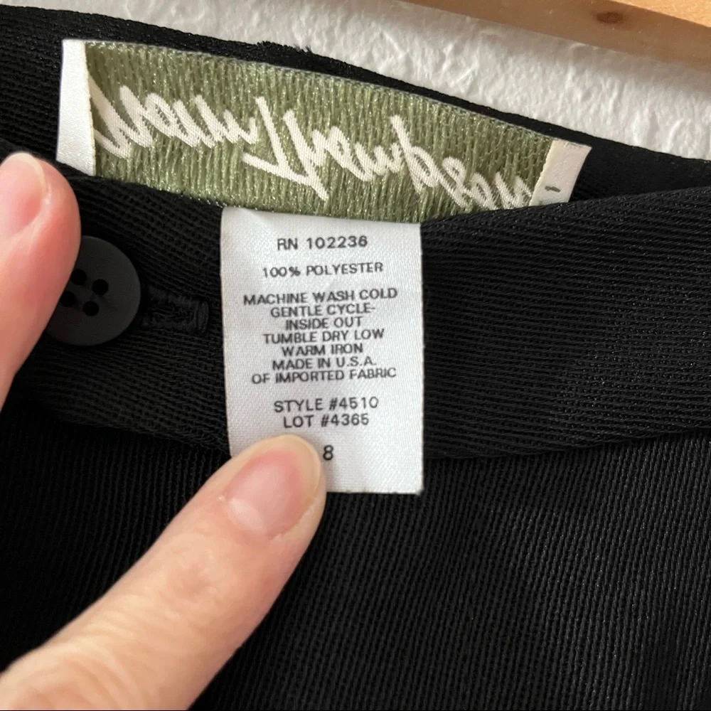NWT Norm Thompson High Waist Trousers Black 8 - Picture 6 of 9